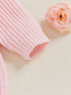 Baby Toddler Girls Halloween Sweater Long Sleeve Round Neck Letter Boo Ghost Embroidery Knit Pullover Top