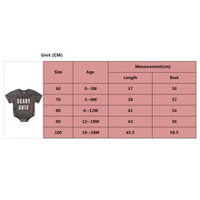 Load image into Gallery viewer, Baby Boy Girl Halloween Bodysuit Short Sleeve Crew Neck Scary Cute Print Jumpsuits Romper
