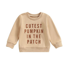 Load image into Gallery viewer, Baby Toddler Boy Girl Long Sleeve Cutest Pumpkin in the Patch Loose Pullovers Top
