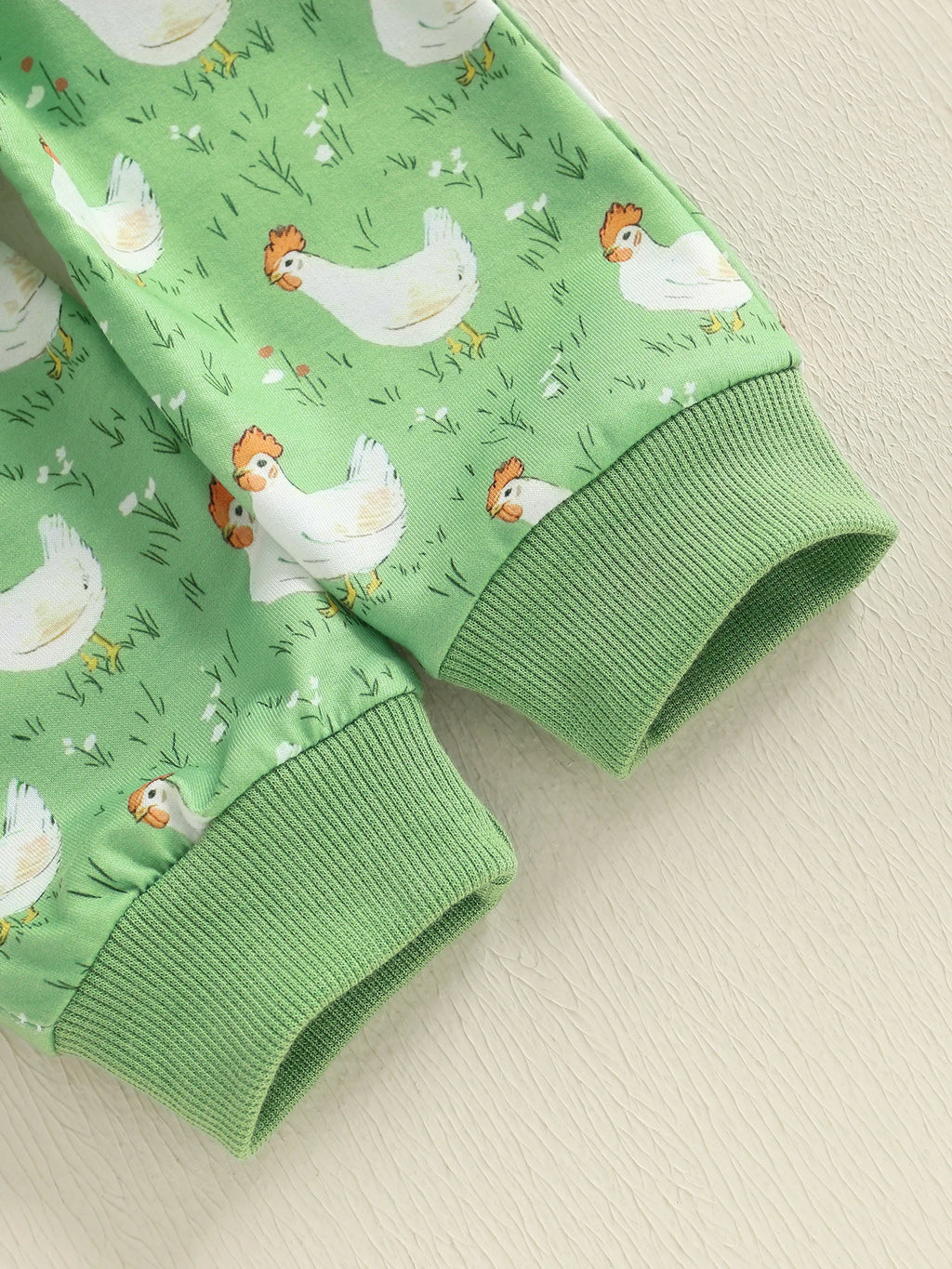 Baby Toddler Boys Girls 2Pcs Fall Outfit Long Sleeve Farm Chicken Print Top Jogger Pants Set