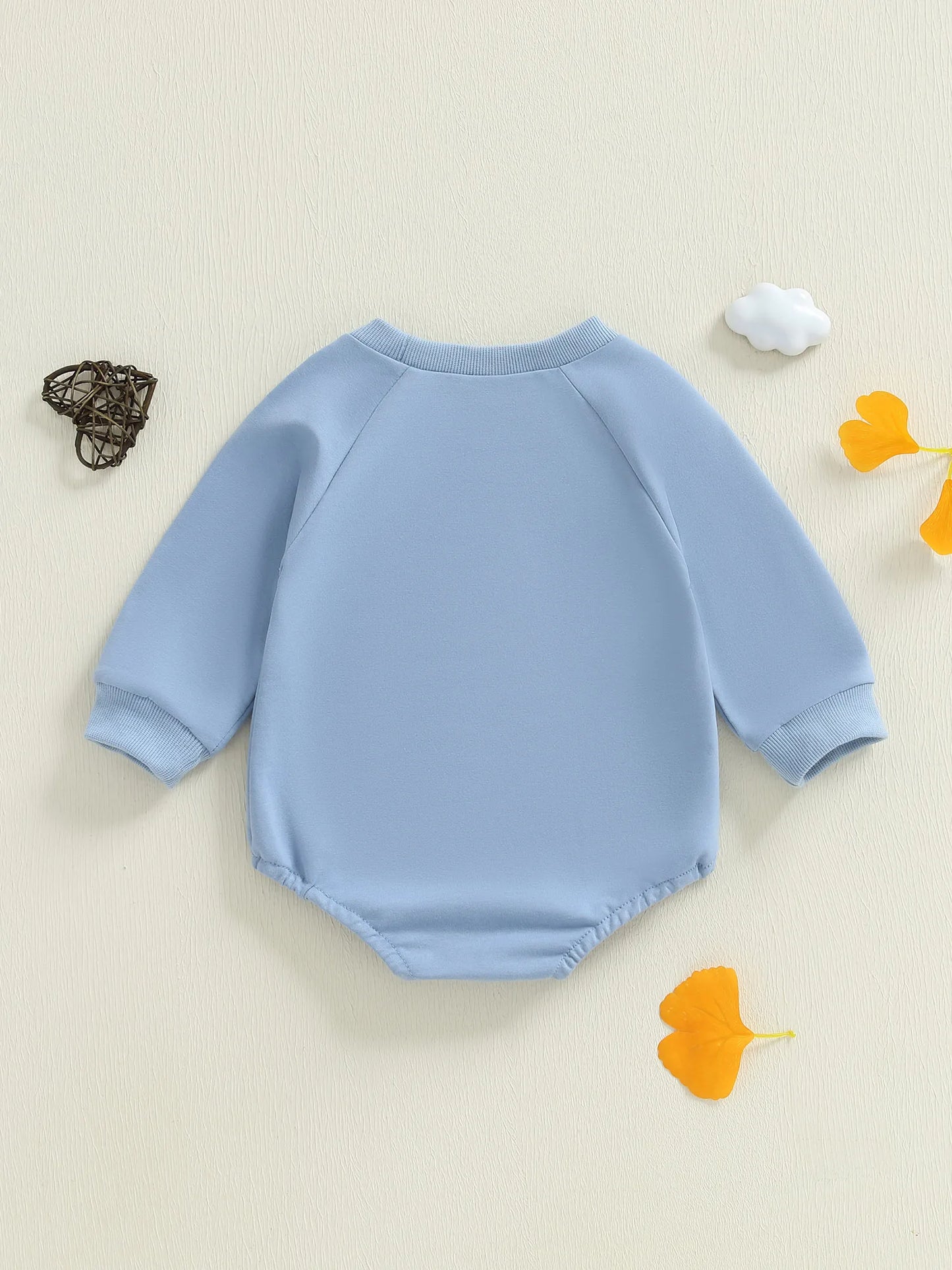 Baby Boy Lil Brother Fall Winter Romper Loose Fit Letter Plaid Embroidered Crew Neck Long Sleeve Jumpsuit