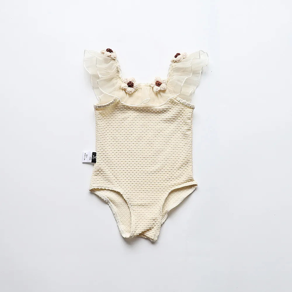 Girls Floral Swimming Suit