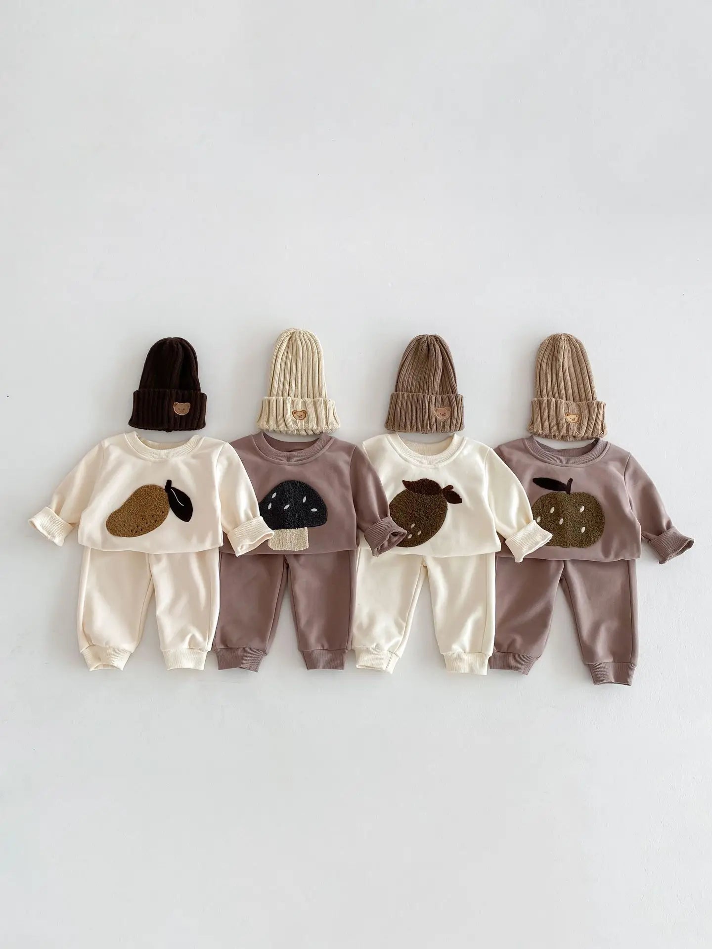 Baby Toddler Boy Girl 2Pcs Clothes Set Autumn Winter Infant Jogger Set Long Sleeve Pullover Top Pant Suit Outfit