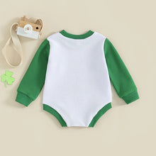 Load image into Gallery viewer, Toddler Baby Girl Boy Saint Patrick&#39;s Day Mommy And Daddy&#39;s Lucky Charm Letter Print Long Sleeve Romper
