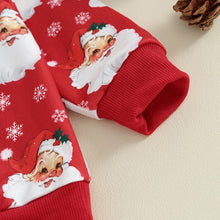 Load image into Gallery viewer, Baby Toddler Girls Boys 2Pcs Christmas Clothes Long Sleeve Santa Claus Print Crewneck Top Pants Set
