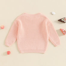 Load image into Gallery viewer, Baby Boys Girls 1 Year Old Birthday Autumn Winter Knitted Sweater Long Sleeve Round Neck Cake Embroidery Knitwear Top
