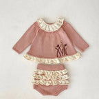 Knit Frill Sweater Set