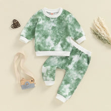 Load image into Gallery viewer, Baby Toddler Boys Girls 2Pcs Fall Outfit Tie-Dye Print Long Sleeve Top and Long Pants Set
