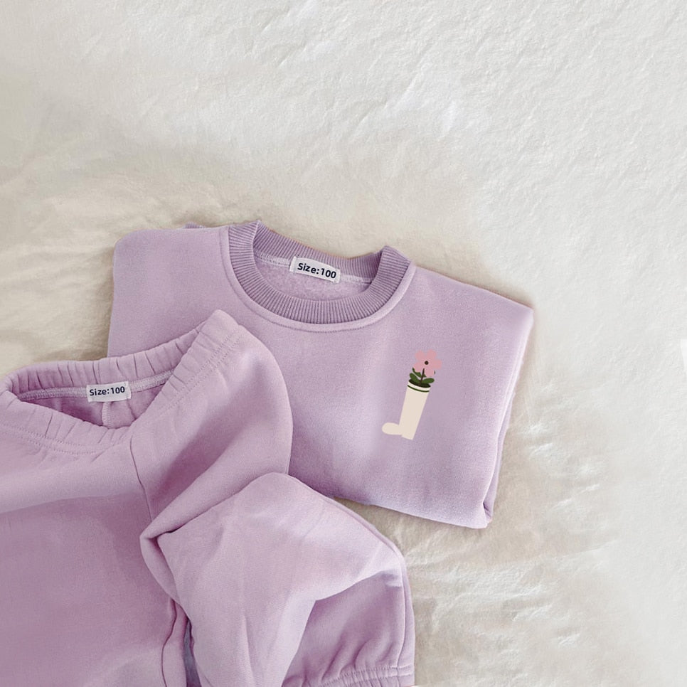 Embroidered Patch Jogger Set