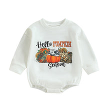 Load image into Gallery viewer, Baby Toddler Boy Girl Pumpkin Letter Print Romper Long Sleeve Jumpsuit Halloween
