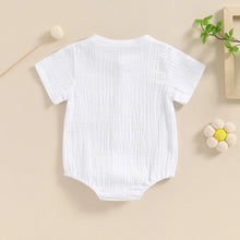 Load image into Gallery viewer, Baby Boy Romper Casual Button Down Round Neck Short Sleeve Jumpsuit
