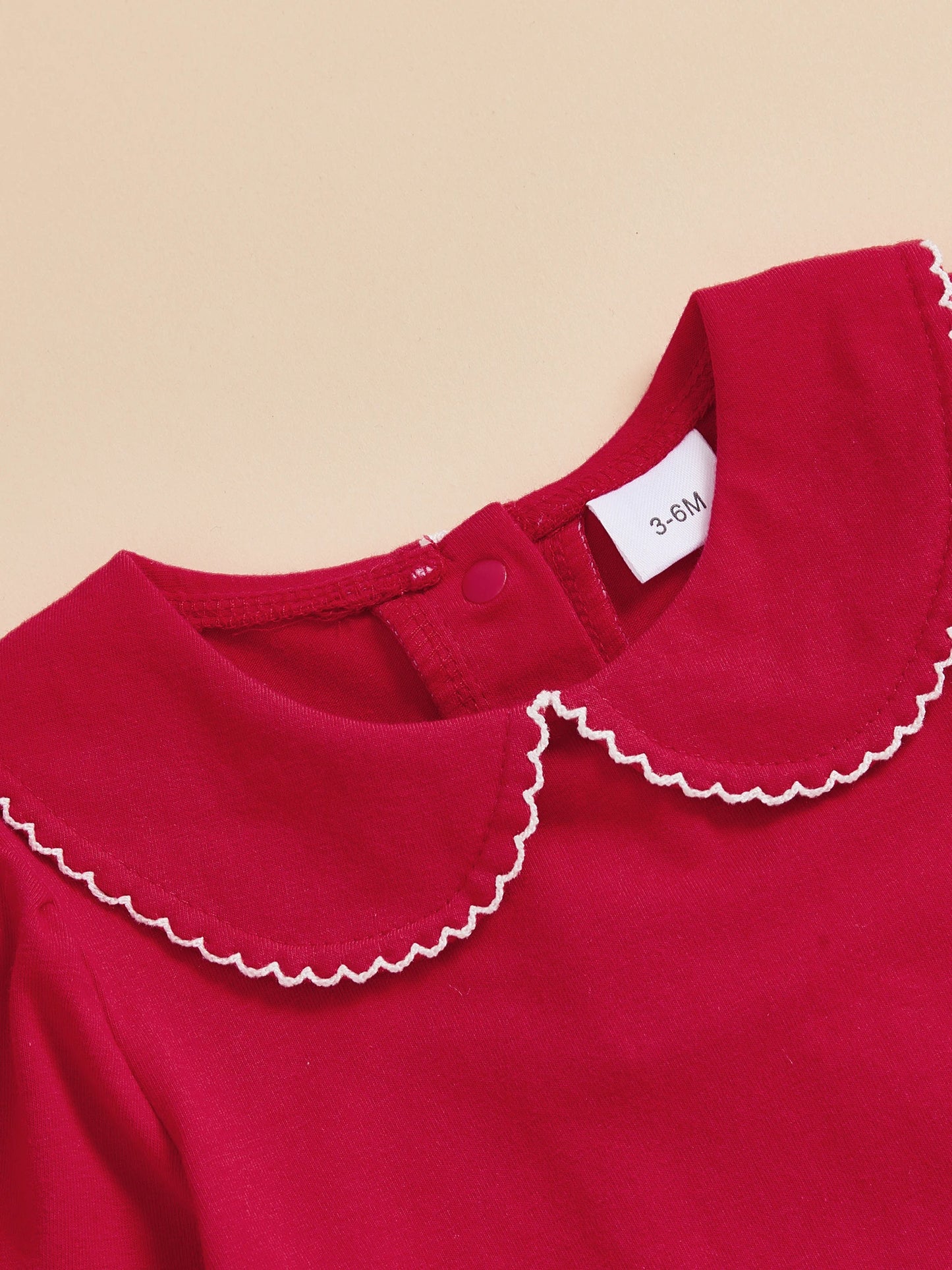 Baby Girls Jumpsuit Long Sleeve Doll Collar Frills Fall Casual Romper Clothes for Daily