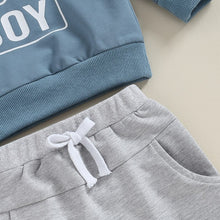 Load image into Gallery viewer, Baby Toddler Boy 2Pcs Outfits Lettering Mama&#39;s Little Boy Print Long Sleeve Top and Elastic Pants Set
