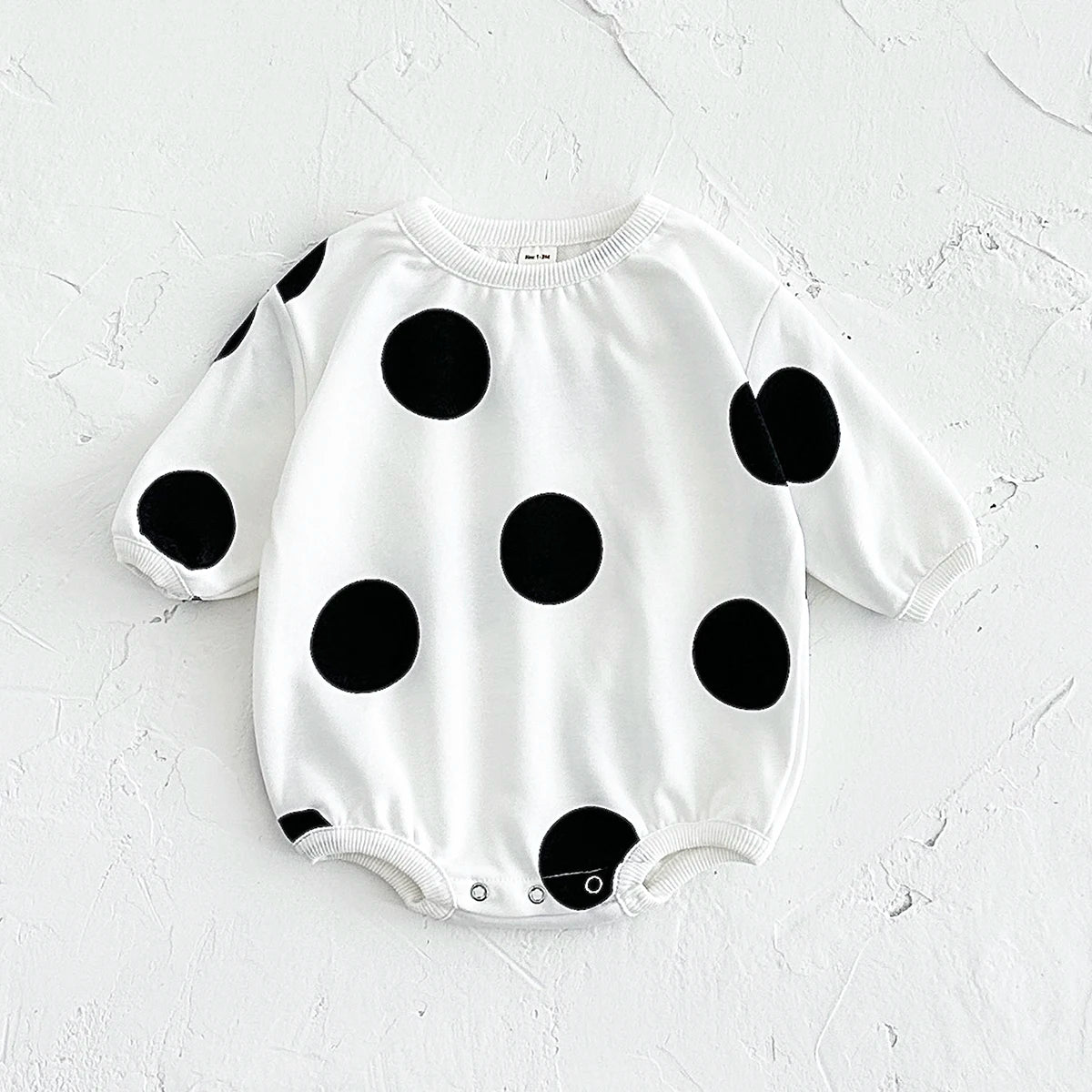 Baby Girls Boys Polka Dot Jumpsuit Cotton Bubble Romper Bodysuit