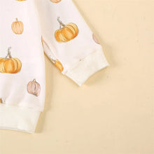 Load image into Gallery viewer, Baby Toddler Girls 3Pcs Halloween Outfit Pumpkin Print Long Sleeve Top Long Pants Headband Fall Set
