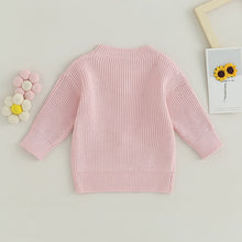 Load image into Gallery viewer, Toddler Baby Kids Girl Chunky Knit Sweater Top Little Sister Lil Sis Print Letters
