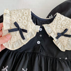 Ribbon Long Sleeve Embroidery Bodysuits Romper