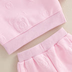 Baby Toddler Boys Girls 2Pcs Jogger Set Bear Pattern Long Sleeve Crewneck Top Long Pants Fall Outfit