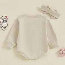 Load image into Gallery viewer, Baby Girls 2Pcs Gameday Football Letter Bow Print Long Sleeve Bubble Romper Headband Outfit Set
