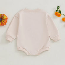 Load image into Gallery viewer, Baby Girl Boys Halloween Romper Thick Thighs Pumpkin Vibes Pumpkin Letter Embroidery Round Neck Long Sleeve
