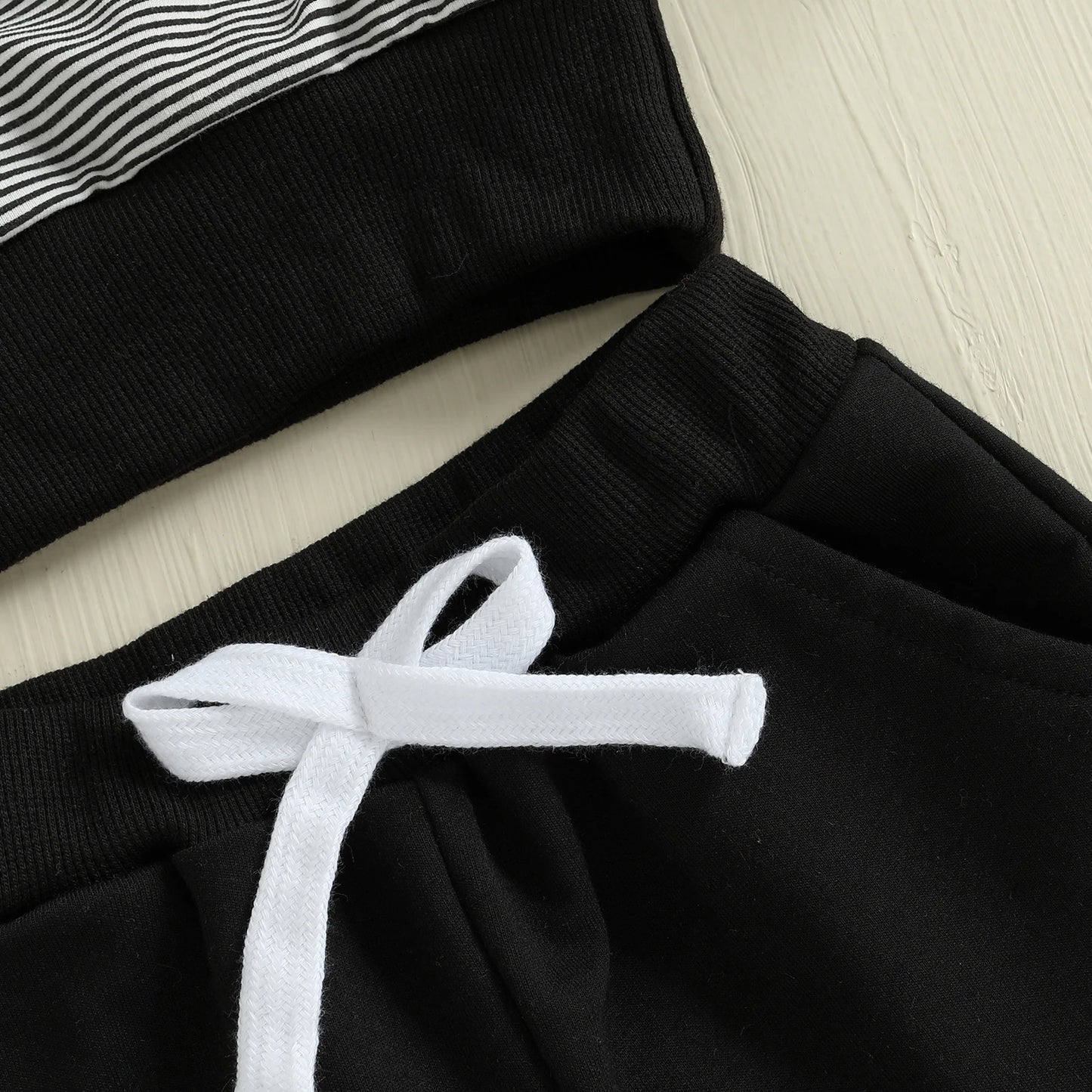 Baby Toddler Boys 2Pcs Halloween Outfit Ghost Embroidery Striped Long Sleeve Top with Pants Jogger Set