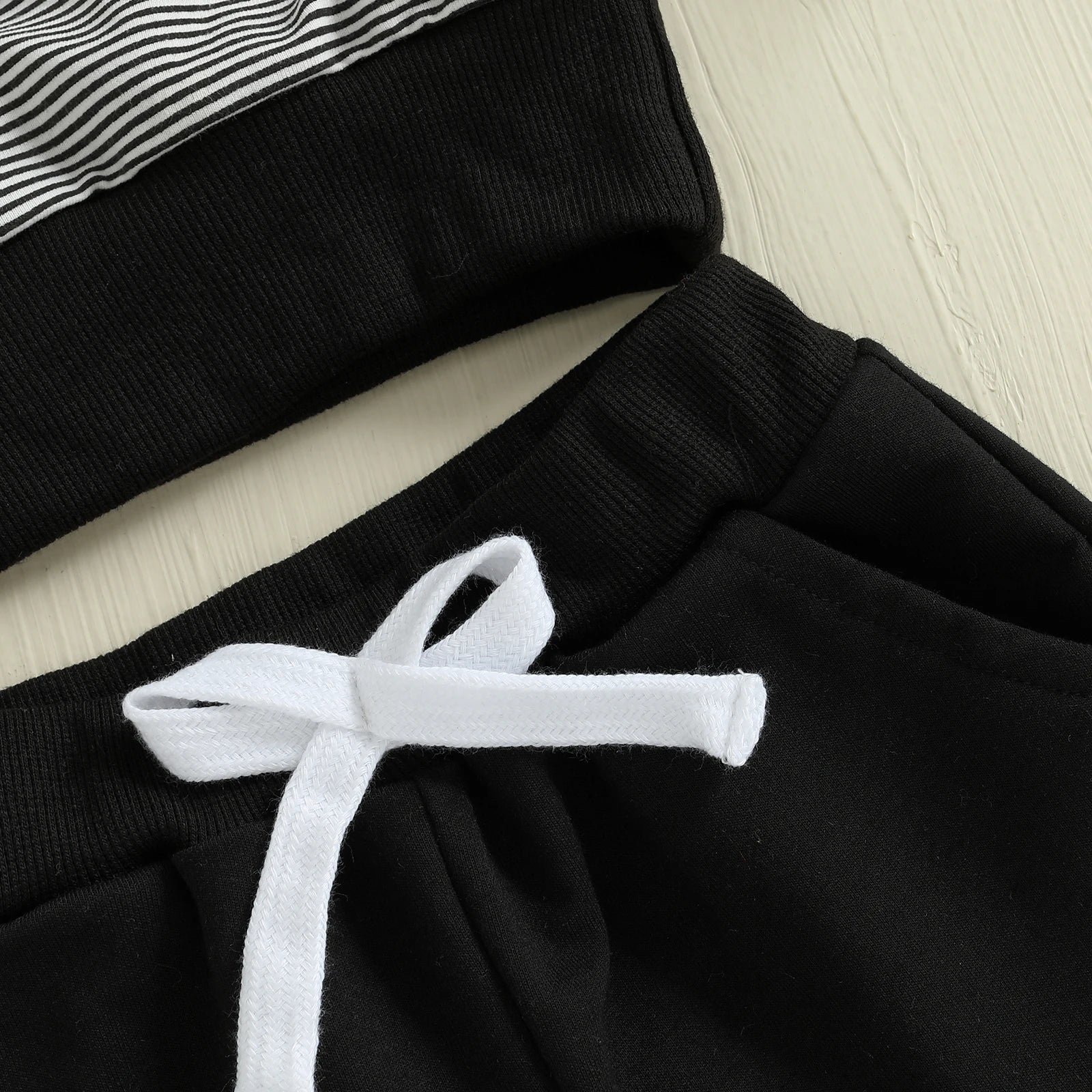 Baby Toddler Boys 2Pcs Halloween Outfit Ghost Embroidery Striped Long Sleeve Top with Pants Jogger Set