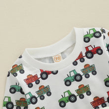 Load image into Gallery viewer, Baby Toddler Boys 2Pcs Fall Outfit Long Sleeve Tractor Print Top + Pants Set
