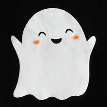 Load image into Gallery viewer, Baby Girl 4Pcs Halloween Sets Black Long Sleeve Romper Ghost Pumpkin Print Pants Hat Bow Headband
