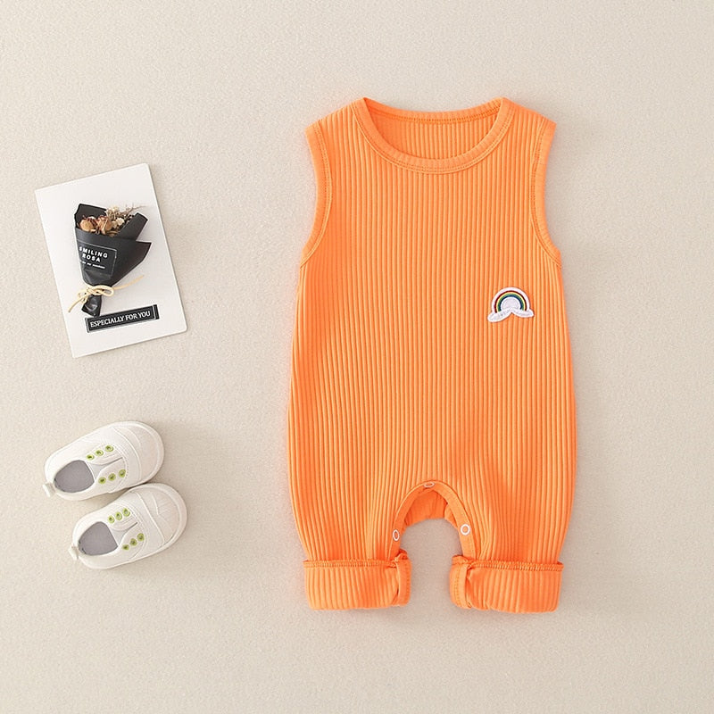 Rainbow Sleeveless Tank Playsuit Romper