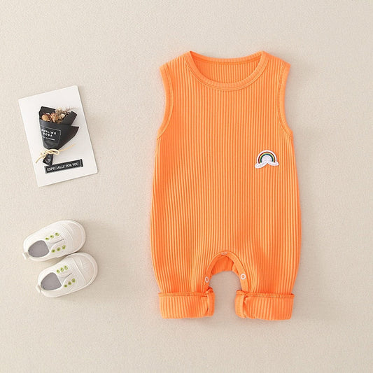 Rainbow Sleeveless Tank Playsuit Romper