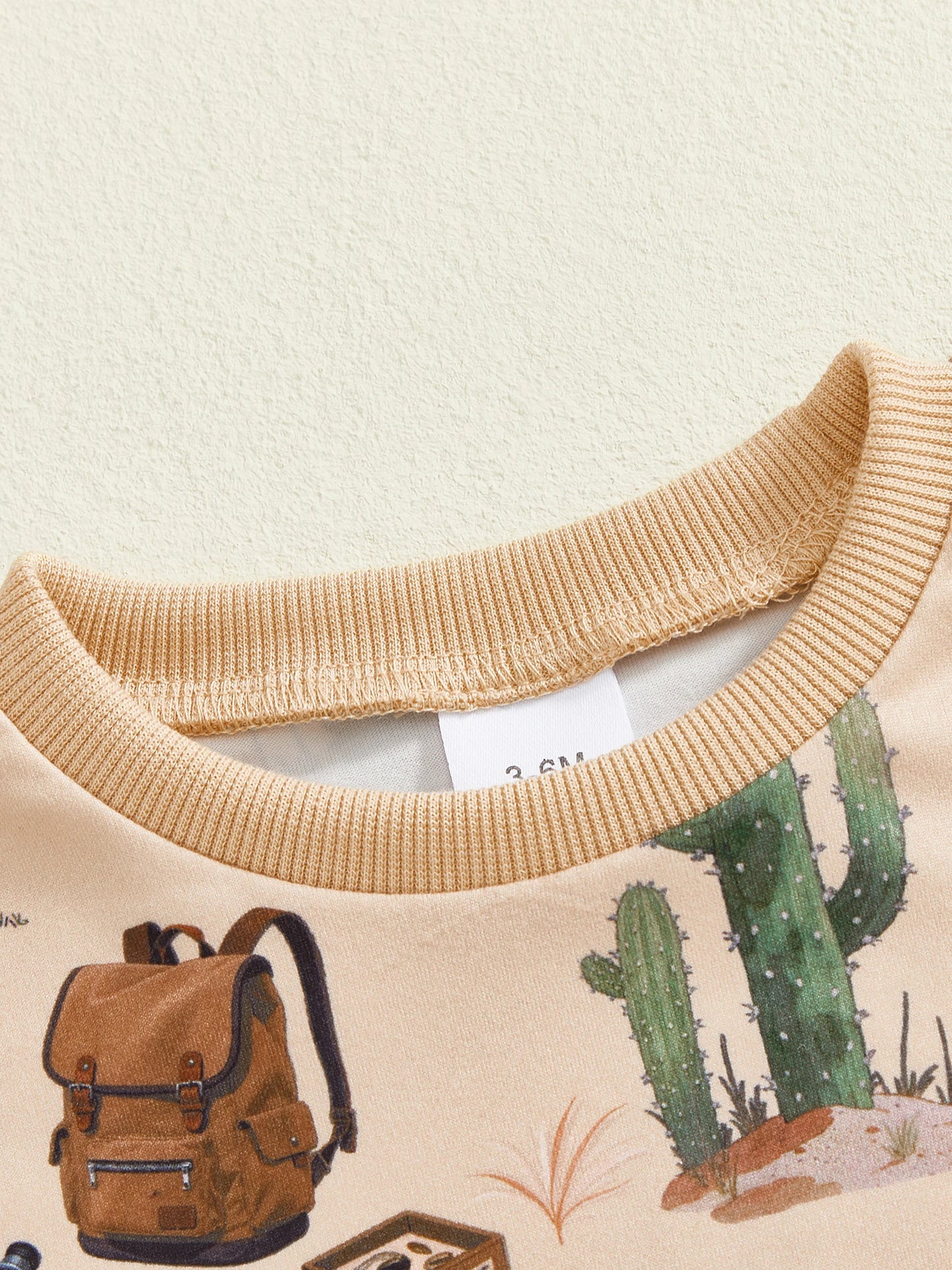 Baby Boy Summer Jumpsuit Cactus Print Short Sleeve Round Neck Romper Cute Bodysuit