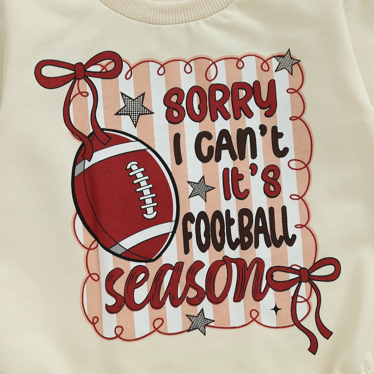 Baby Girls Fall Romper Letter Football Print Football Season / Gameday Cute Long Sleeve Round Neck Bubble Jumpsuit