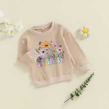 Load image into Gallery viewer, Toddler Kids Girls Big Sister Autumn Long Sleeve Crewneck Letter Flower Print Loose Fit Pullover Top
