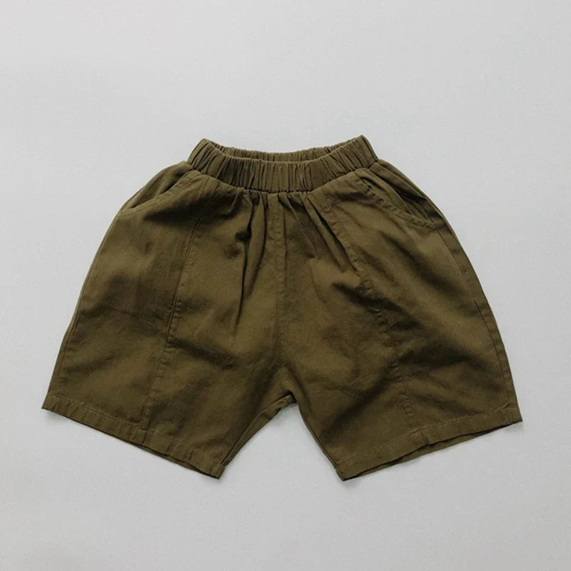 Boys Loose Fit Linen Shorts