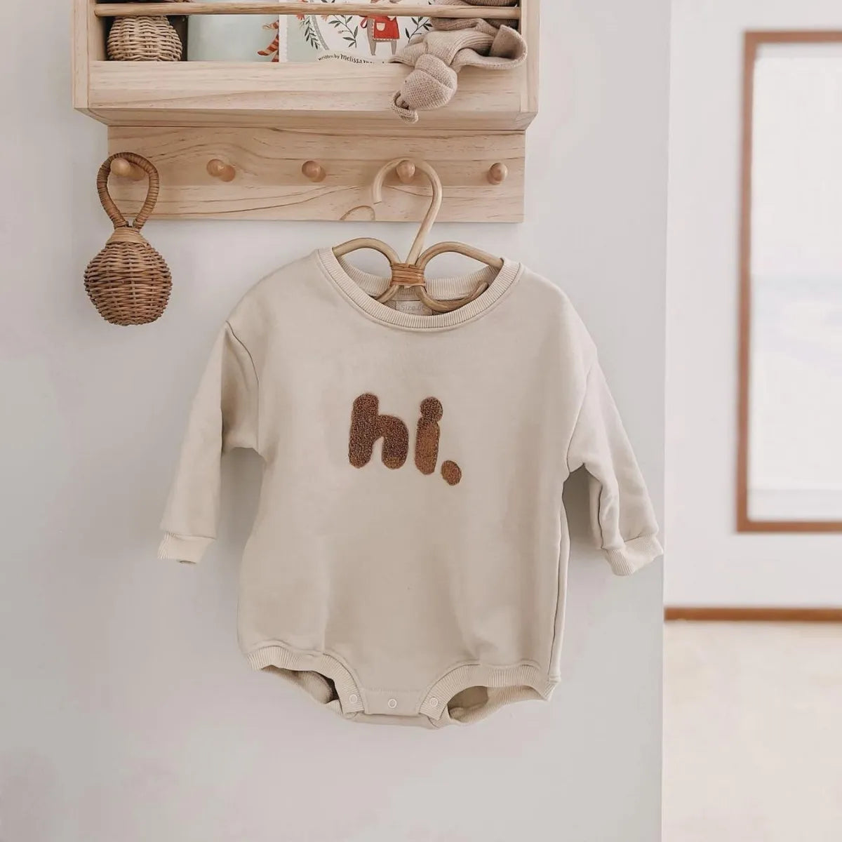 Hi Embroidery Cotton Bodysuit Romper