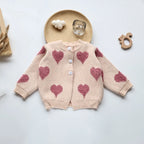 Heart Print 2 Piece Sweater Set