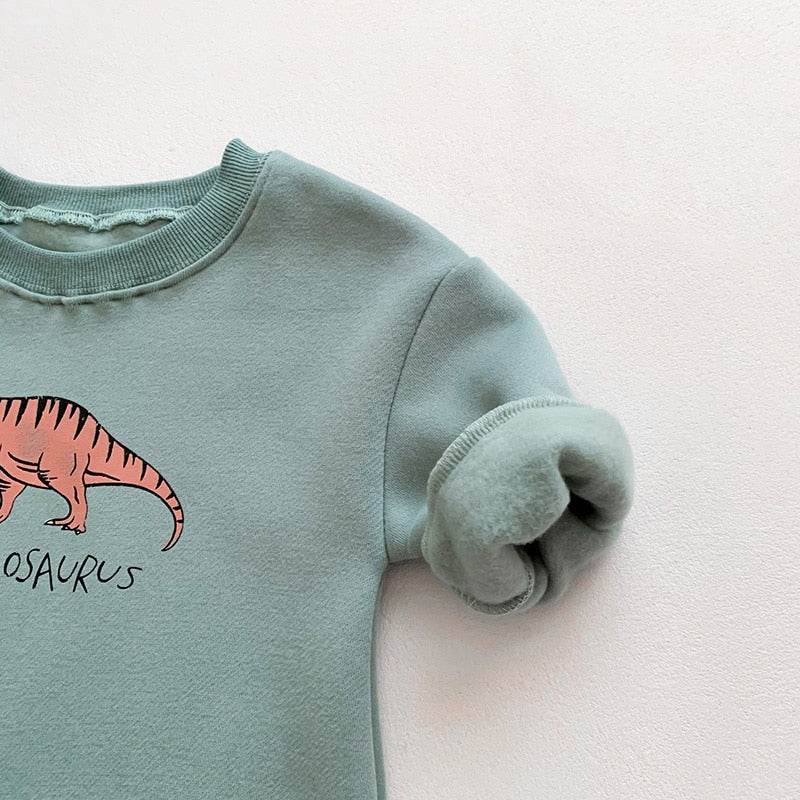 Cozy Dinosaur Jumpsuit Romper