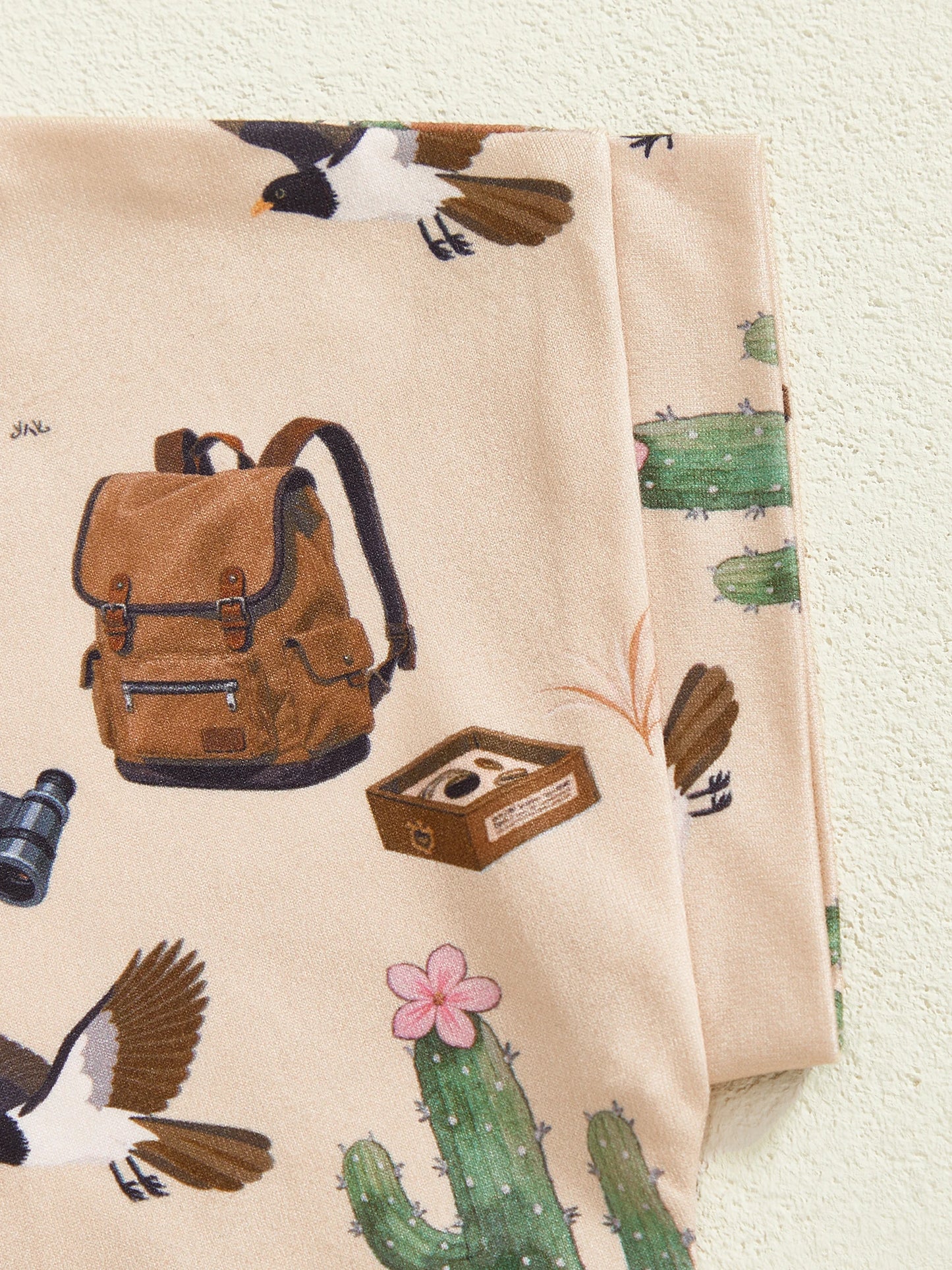 Baby Boy Summer Jumpsuit Cactus Print Short Sleeve Round Neck Romper Cute Bodysuit