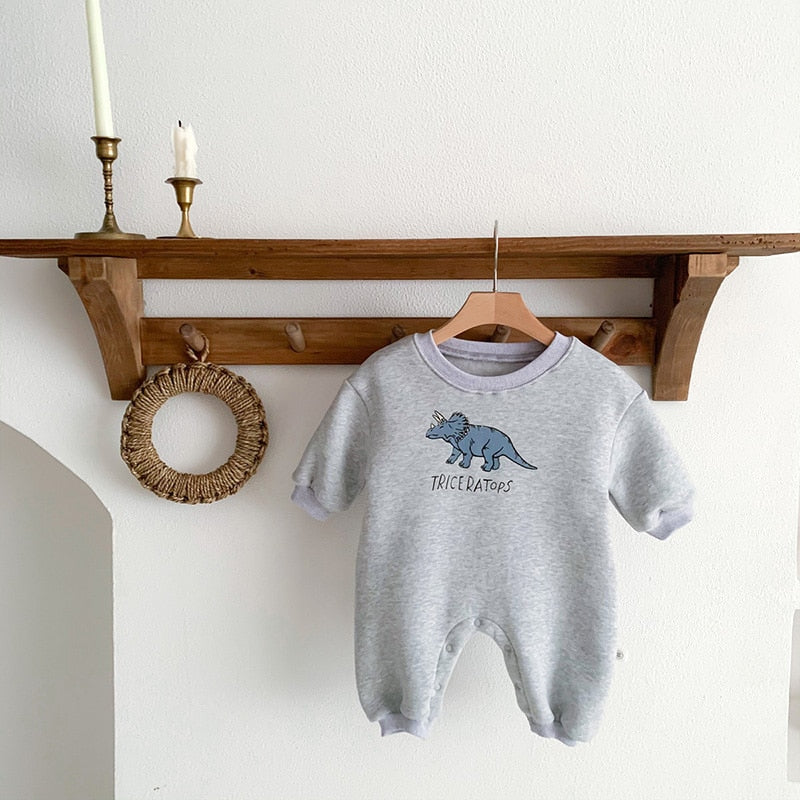 Cozy Dinosaur Jumpsuit Romper