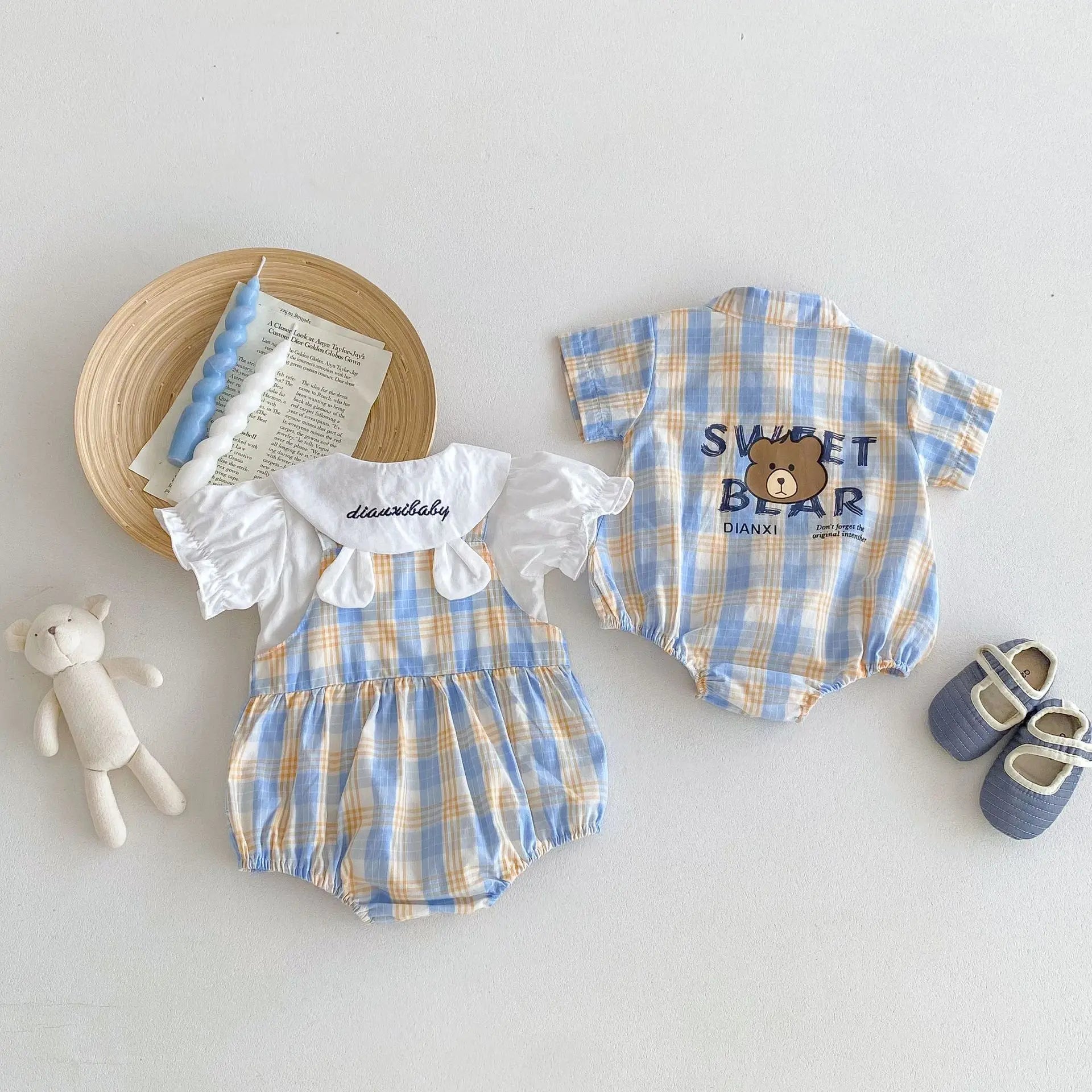 Sibling Bear Bodysuit Romper Outfit