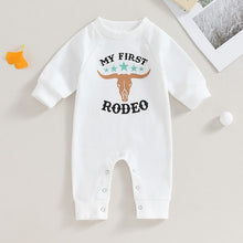 Load image into Gallery viewer, Baby Boy Girl Rompers Western Bull Head Letter Print Long Sleeve Jumpsuit Fall Clothes

