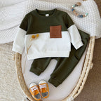 Green Splicing Sports Set