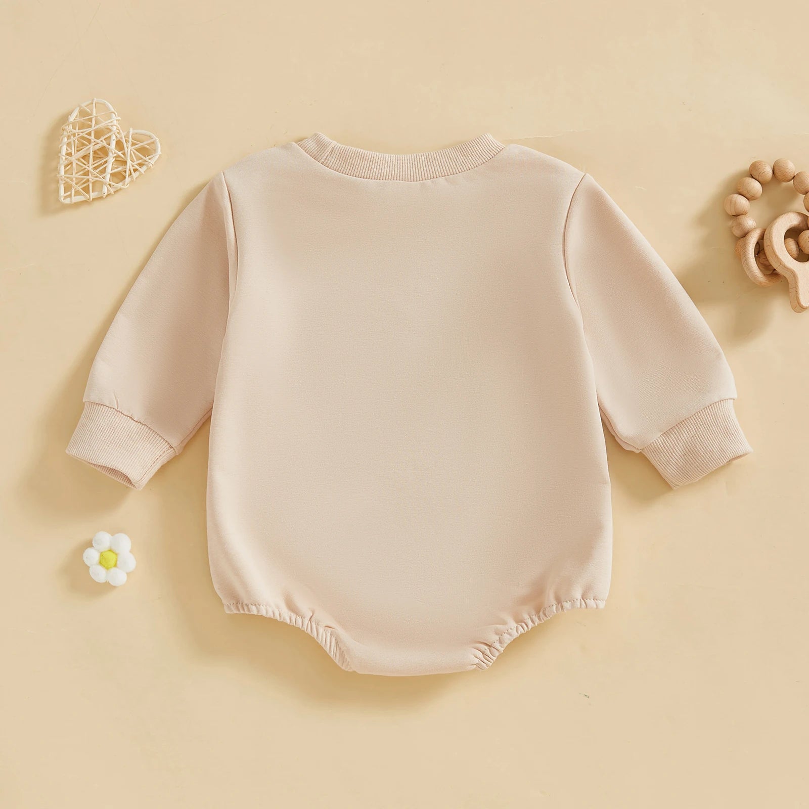 Baby Girls Boys Little Brother Sister Fall Romper Letter Embroidery Long Sleeve Round Neck Bubble Jumpsuit
