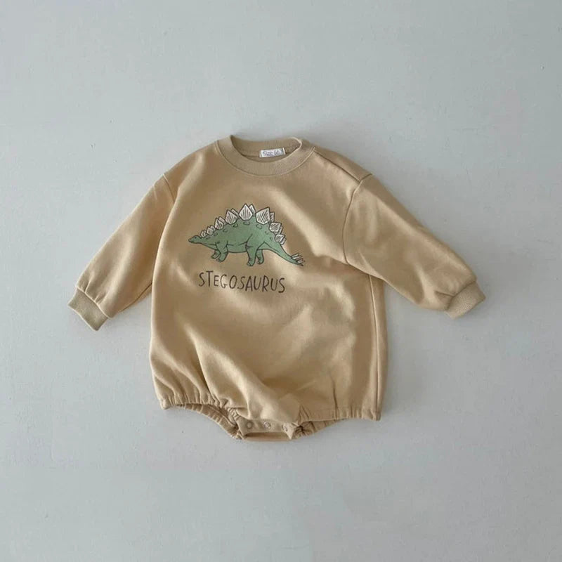 Dinosaur Long Sleeve Sweatshirt Bodysuit Romper