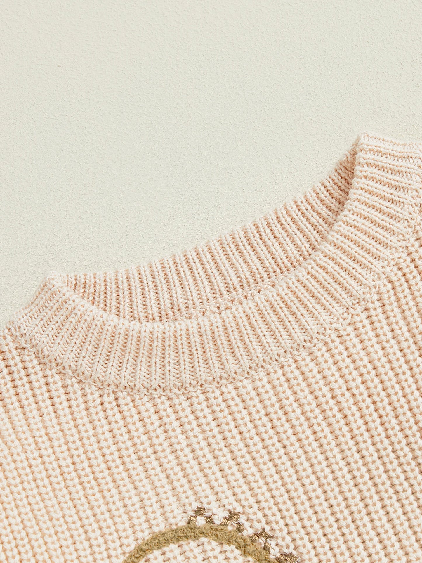 Baby Toddler Boy Sweater Long Sleeve Crew Neck Dinosaur Embroidery Knit Tops Comfortable Pullover