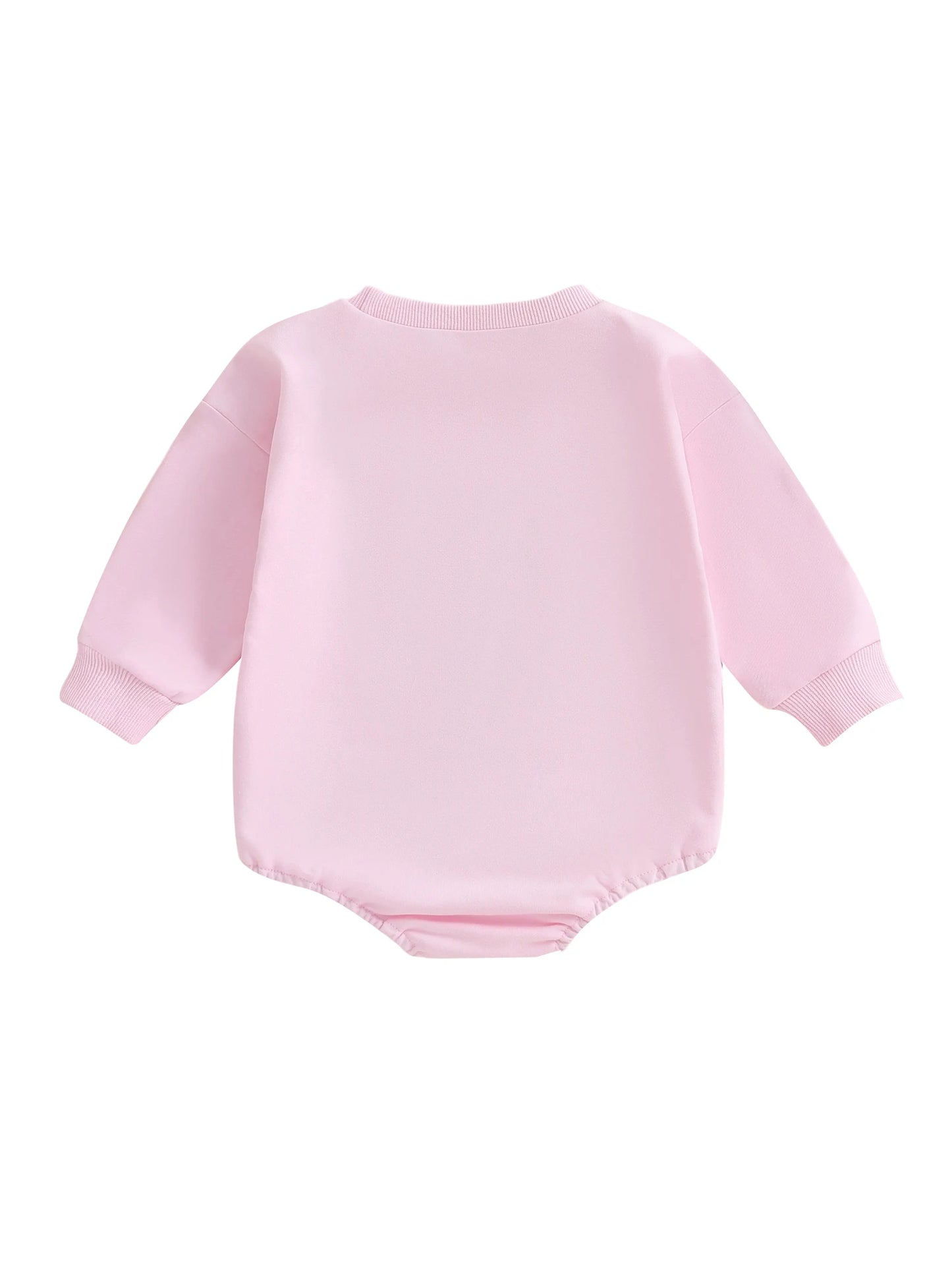 Baby Girl Huddles and Cuddles Bubble Romper Long Sleeve Crew Neck Bow Football Print Bodysuit Clothes