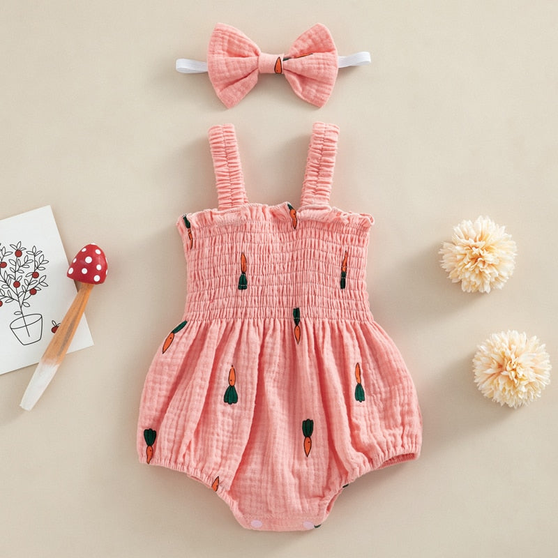 Muslin Romper and Headband Set
