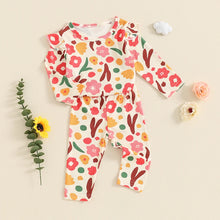 Load image into Gallery viewer, Baby Toddler Girls 2Pcs Flower Print Long Sleeve Top with Matching Pants Set Outfit
