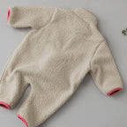 Fleece Patchwork Jumpsuit Outwear Romper
