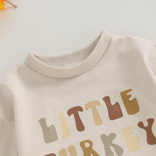 Load image into Gallery viewer, Baby Girl Boy Thanksgiving Clothes Long Sleeve Letter Little Turkey Long Sleeve Romper Jumpsuit
